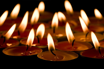 Image showing flaming candles