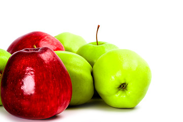 Image showing green and red apples