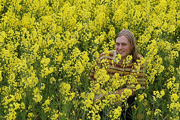 Image showing Smiling man in meadow