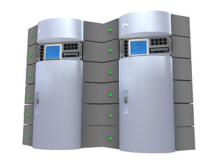 Image showing Silver 3d Server