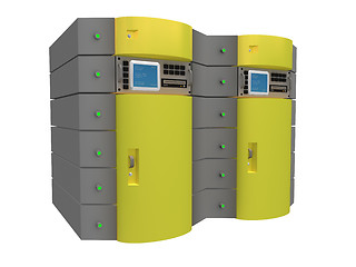 Image showing Yellow 3d Server