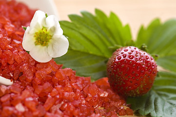 Image showing Spa composition with strawberry