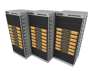 Image showing 3d Servers-Orange #3