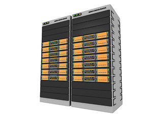 Image showing 3d Servers-Orange #2