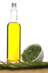 Image showing bath salt and oil