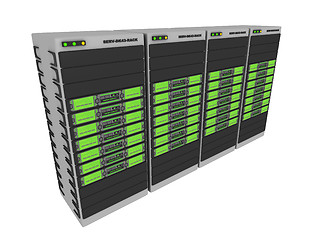 Image showing 3d Servers-Green #2