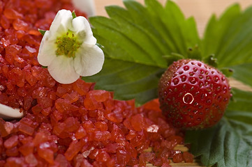 Image showing Spa composition with strawberry