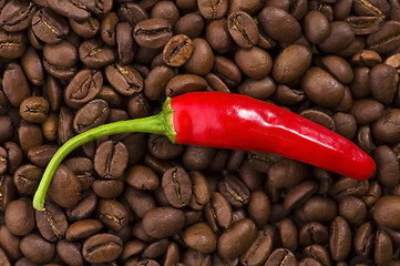 Image showing hot coffee with chili