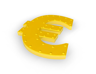 Image showing golden euro sign