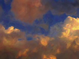 Image showing Painted clouds