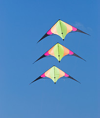 Image showing Three stunt kites