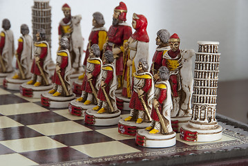 Image showing Chess Christmas Decorations, Tuscany, Italy