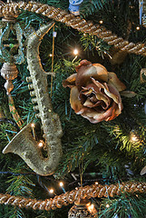 Image showing Christmas Decorations, Tuscany, Italy