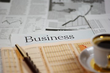 Image showing business newspaper
