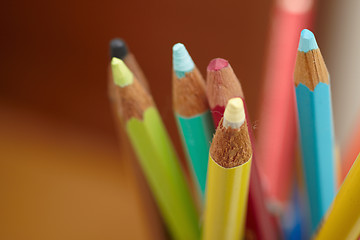 Image showing Students accessories - Colouring pencils with space to copy