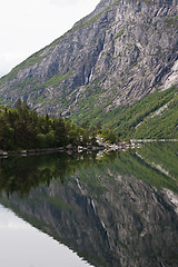 Image showing Fjord & Mountain