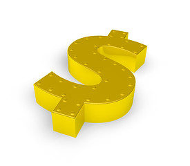 Image showing golden dollar symbol