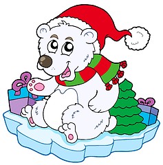 Image showing Christmas polar bear