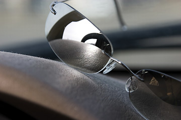 Image showing Sunglasses on the deck
