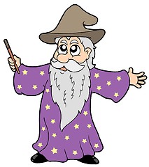 Image showing Wizard with magic wand