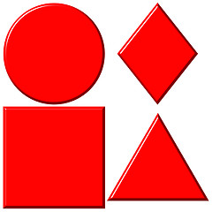Image showing 3D Red Shapes