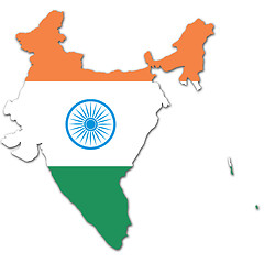 Image showing india map and flag