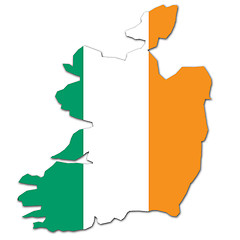 Image showing ireland map and flag