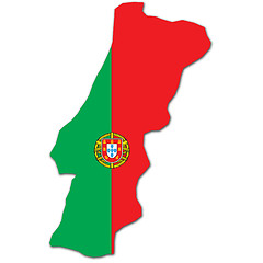 Image showing portugal map and flag