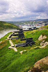 Image showing Cannons on Signal Hill near St. John's