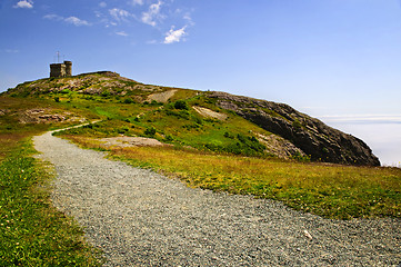 Image showing Long path to Cabot Tower on Signal Hill