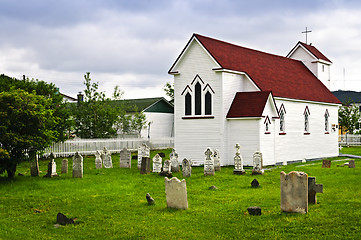 Image showing St. Luke's Church and cemetery in Placentia