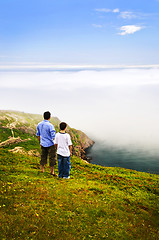 Image showing Father and son on Signal Hill