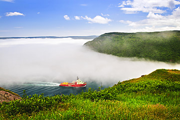 Image showing Ship entering the Narrows of St John's