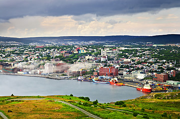 Image showing Cityscape of Saint John's from Signal Hill