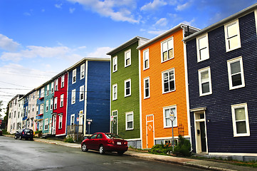 Image showing Colorful houses in St. John's