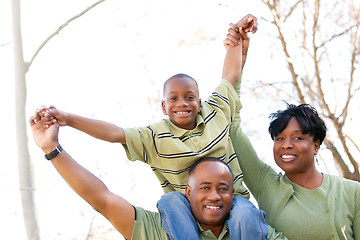 Image showing African American Family in the Park