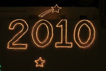 Image showing 2010 New Year's lights