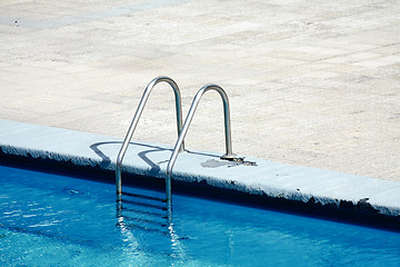 Image showing Swimming pool ladder