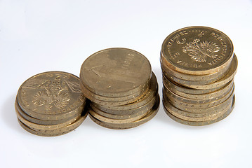 Image showing coins on white