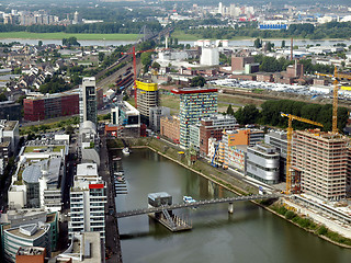 Image showing Duesseldorf mediahafen harbour