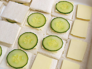 Image showing Cucumber sandwich