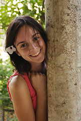 Image showing Teenage girl smiling