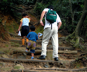 Image showing Hiking