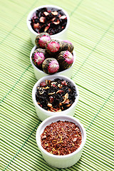 Image showing Various Tea Leaves