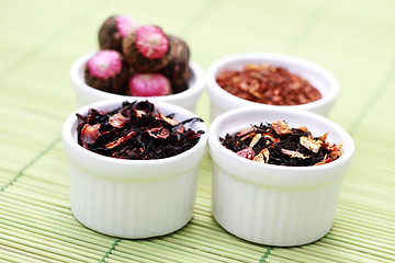 Image showing Various Tea Leaves