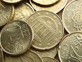 Image showing Euro coins background