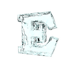 Image showing frozen letter E