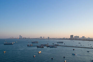 Image showing Pattaya Bay in the morning