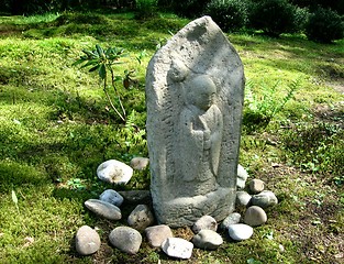 Image showing Jizo with lotus flower in hand- travel guardian