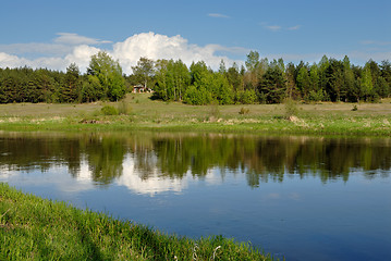 Image showing Cloud over the river